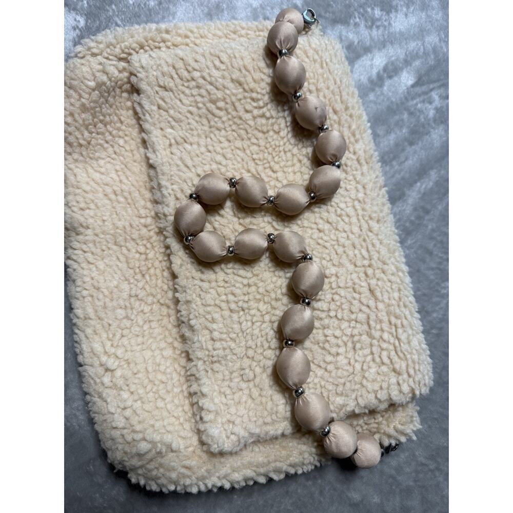 Samantha Pleet Sherpa Fleece Beaded Handle Shoulder Bag Cream Cozy Winter Clutch - Picture 7 of 10